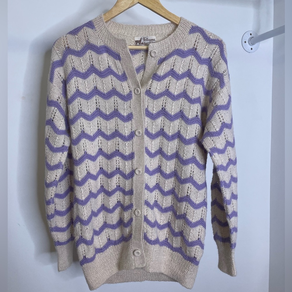 Fotrama Handmade Alpaca Crochet Granny Cardigan